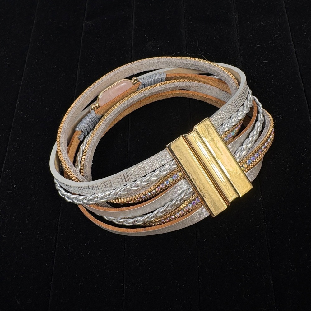 Multi-Layer Faux Leather Wrap Bracelet